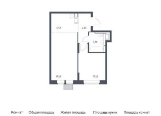 Продажа 1-комнатной квартиры, 44.4 м2, деревня Путилково