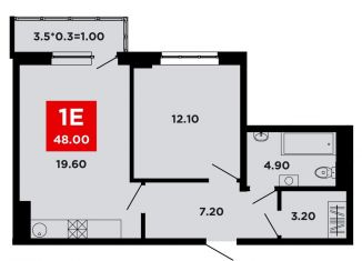 Продажа 1-комнатной квартиры, 48 м2, Краснодар, Главная городская площадь, микрорайон Центральный