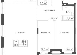 Продажа 3-комнатной квартиры, 119.5 м2, Самара, Ленинский район, Галактионовская улица