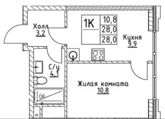 Продам однокомнатную квартиру, 28 м2, Москва, Обручевский район, жилой комплекс Вери на Миклухо-Маклая, к2