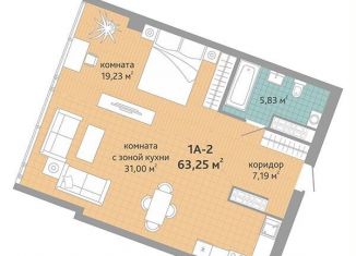 Продам двухкомнатную квартиру, 63.3 м2, Екатеринбург, улица Маршала Жукова, 12, улица Маршала Жукова