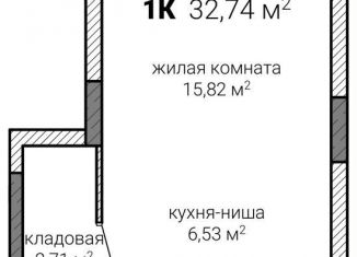 Продается квартира свободная планировка, 32.7 м2, Нижний Новгород, метро Горьковская