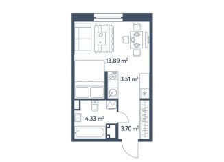 Продается квартира студия, 25.4 м2, Москва, жилой комплекс Светлый Мир Станция Л, к8, метро Братиславская