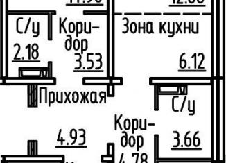 Продается двухкомнатная квартира, 86.2 м2, рабочий посёлок Краснообск