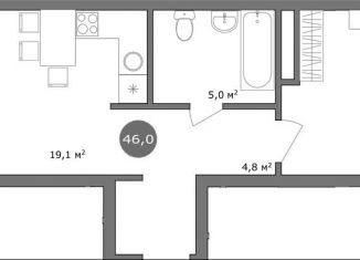 Продаю 1-комнатную квартиру, 46 м2, Новосибирск, ЖК Флора и Фауна, Дачное шоссе, 22