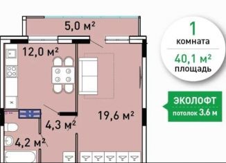 Продается 1-комнатная квартира, 40 м2, Тюмень, проезд Воронинские Горки, 99Б, ЖК Горки