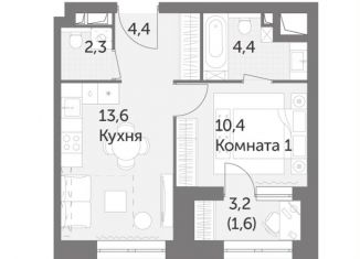 1-ком. квартира на продажу, 36.7 м2, Москва, ЖК Режиссёр