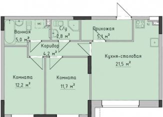 Продается 2-ком. квартира, 63 м2, Ижевск, ЖК Холмогоровский