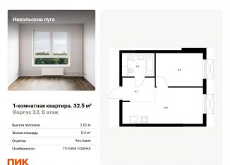 Продажа 1-ком. квартиры, 32.5 м2, Москва, ЮЗАО