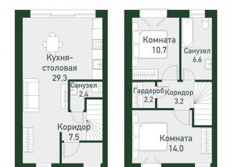 Продам 2-ком. квартиру, 74.7 м2, Челябинская область, Спортивная улица, 20