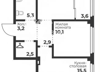 Продажа квартиры студии, 49.4 м2, Челябинск, Калининский район