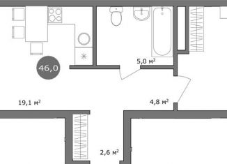 Продается 1-комнатная квартира, 46 м2, Новосибирск, Дачное шоссе, 22, ЖК Флора и Фауна