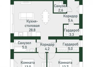 2-комнатная квартира на продажу, 82.4 м2, Челябинская область