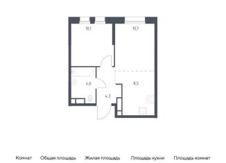 1-комнатная квартира на продажу, 38.2 м2, Москва, станция Перерва, жилой комплекс Квартал на воде, 2