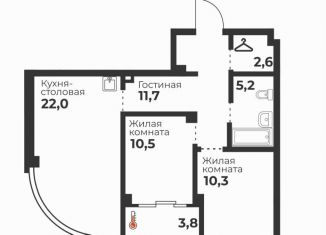 Продажа 2-комнатной квартиры, 62.3 м2, Челябинская область