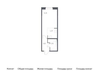 Квартира на продажу студия, 26 м2, посёлок Песочный