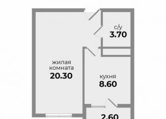 Продается 1-комнатная квартира, 32.1 м2, Михайловск, Прекрасная улица, 19
