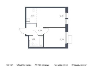 Однокомнатная квартира на продажу, 38.4 м2, Балашиха, жилой комплекс Квартал Авиаторов, к8