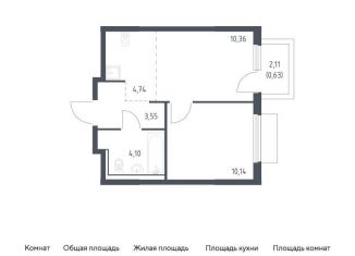 Продается 1-ком. квартира, 33.5 м2, Московская область