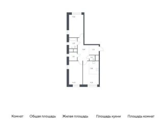 Двухкомнатная квартира на продажу, 70.1 м2, Балашиха, жилой квартал Новоград Павлино, к8