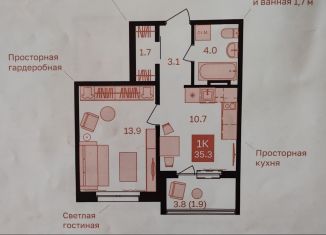 Продаю 1-комнатную квартиру, 35.3 м2, Алтайский край, улица Гоголя, 25А