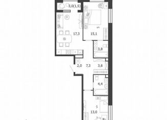 2-ком. квартира на продажу, 68 м2, Москва, 3-я очередь, к6, метро Нагатинская