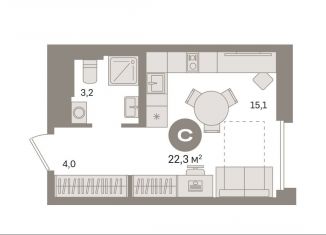 Продаю квартиру студию, 22.3 м2, Москва, жилой комплекс Квартал Герцена, к1, район Бирюлёво Восточное