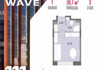 Продается квартира студия, 20.7 м2, Москва, метро Борисово