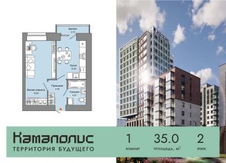 Продается 1-комнатная квартира, 35 м2, Пермский край