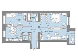 Продам 3-комнатную квартиру, 77 м2, Киров, улица Дмитрия Козулева, 2к4