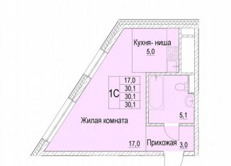 Продажа квартиры студии, 30.1 м2, Московская область