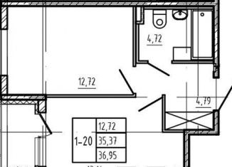 Продам 1-комнатную квартиру, 35.4 м2, Сертолово