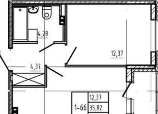 Продам 1-ком. квартиру, 35.8 м2, Сертолово