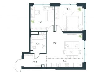 Продажа 3-комнатной квартиры, 59.8 м2, Москва, район Очаково-Матвеевское