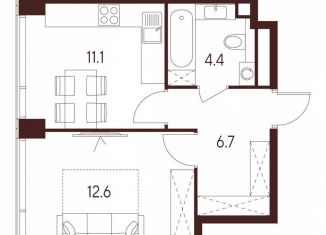 Продам однокомнатную квартиру, 34.8 м2, Москва, Хорошевский район