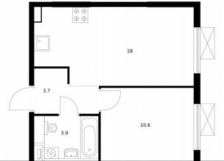 Продается 1-комнатная квартира, 36.2 м2, Москва, метро Стахановская, жилой комплекс Волжский Парк, 5.3