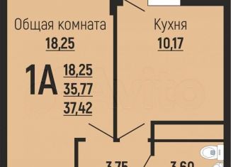 Однокомнатная квартира на продажу, 37.4 м2, Краснодар, Прикубанский округ, Заполярная улица, 39к7