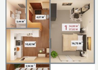 Продается 2-комнатная квартира, 60.5 м2, Тверь, бульвар Гусева, 59