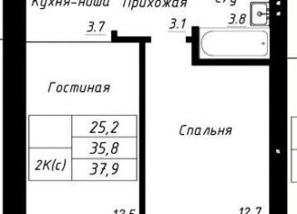 2-комнатная квартира на продажу, 37.9 м2, Алтайский край, Павловский тракт, 196Ак2