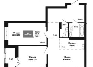 Продажа 3-комнатной квартиры, 71.3 м2, Новосибирск, метро Студенческая, улица Титова, 48