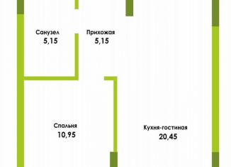 Продаю 1-комнатную квартиру, 42.1 м2, Астрахань, Ленинский район