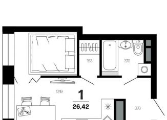 Однокомнатная квартира на продажу, 26.4 м2, Рязань, Московский район