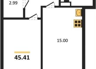 Продажа 1-ком. квартиры, 45.4 м2, Воронеж, Коминтерновский район, Электросигнальная улица, 9Ак2