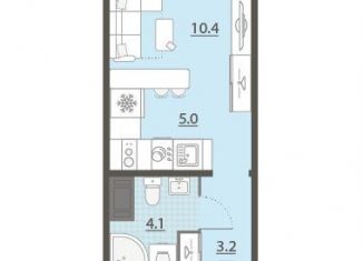 Продажа квартиры студии, 22.7 м2, Екатеринбург, улица Архитектора Белянкина, ЖК Меридиан