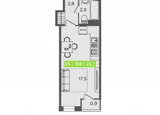 Продается квартира студия, 23.7 м2, Санкт-Петербург, Планерная улица, 87к1, Приморский район