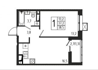 Продается 1-комнатная квартира, 38.5 м2, Химки