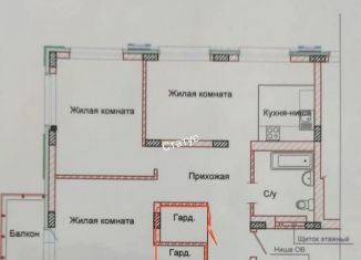 Трехкомнатная квартира в аренду, 80 м2, Новосибирск, Красный проспект, 220/7, метро Сибирская