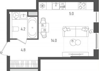 Продажа квартиры студии, 28 м2, Москва, метро Автозаводская