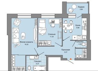 Продажа 2-комнатной квартиры, 58 м2, Киров, Ленинский район