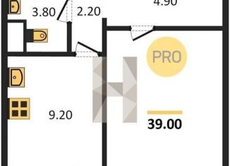 Продаю однокомнатную квартиру, 39 м2, Воронеж, Левобережный район